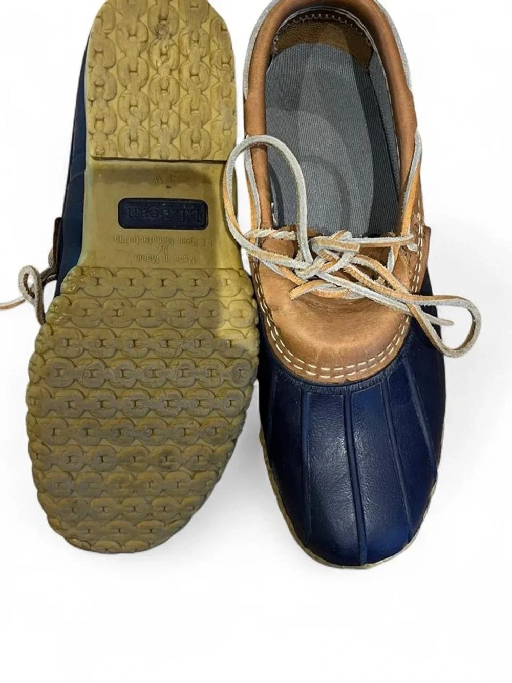 Classic Navy and Tan Duck Shoes - Lace-Up Outdoors